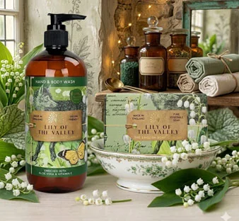 Zeep en flesjes van The English Soap Company