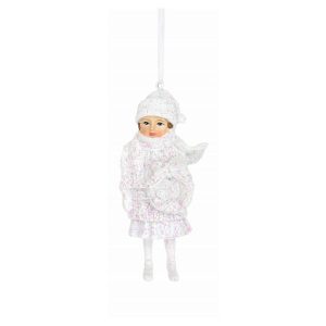 Frosted Rose Garden Child Ornament Gisela Graham