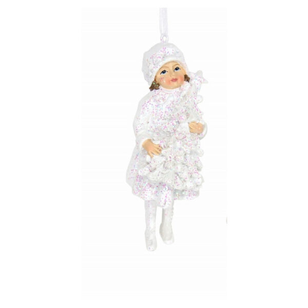 Frosted Rose Garden Child Ornament Gisela Graham