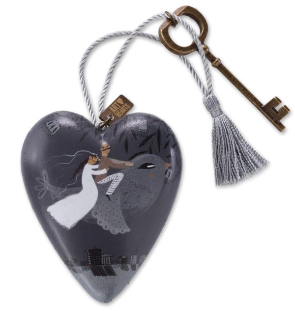 Mrs and Mr Heart Art Wedding Love met Sleutel van Mrs & Mr Heart Art