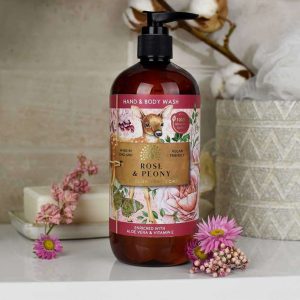 Rose & Peony Hand & Body Wash 500ml van The English Soap Company, foto 2