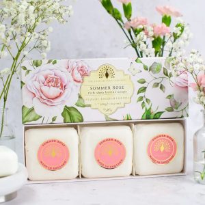 Summer Rose Boxed Soaps 300gr van The English Soap Company, foto 3