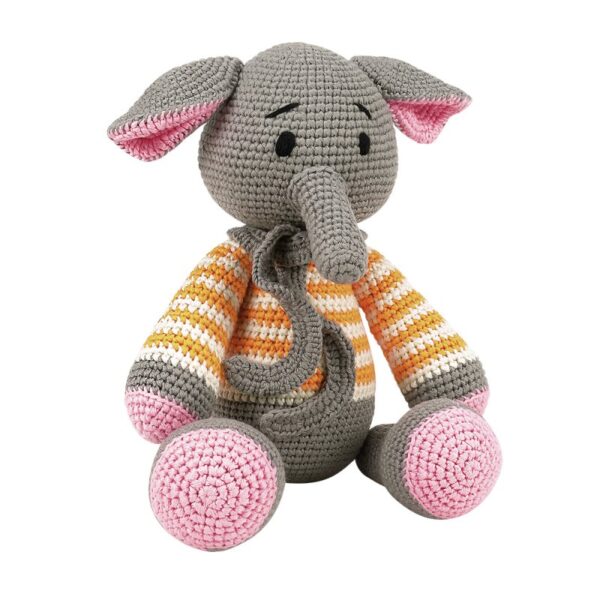 Woolie Olifant hand gehaakte knuffel van By Woolie
